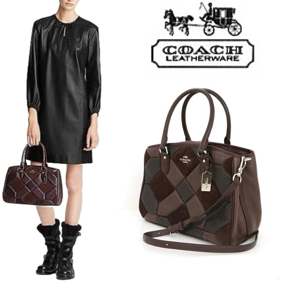 RARE!! Coach Leather & Suede Patchwork Empire Carryall Shoulder Bag MSRP $525 - Picture 11 of 11